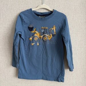 CR SPORTS Blue Kids Long Sleeve Shirt With Tractor